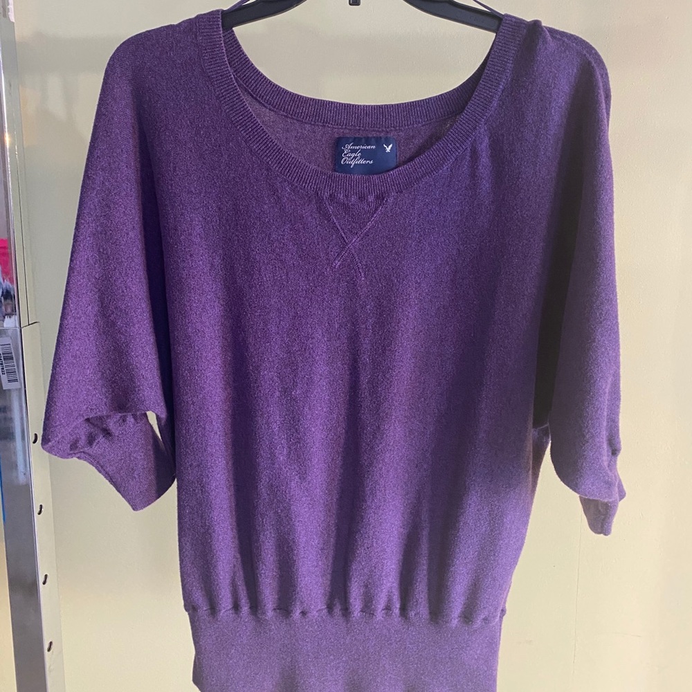 American Eagle Outfitters Purple Dolman Top